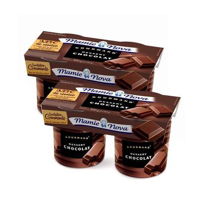 Mamie Nova Gourmand Fondant Chocolat, 2 packs de 2x150g