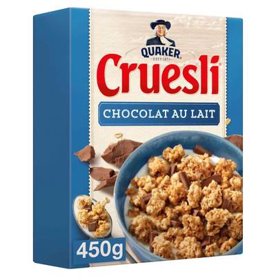 Quaker Cruesli chocolat au lait, 450g