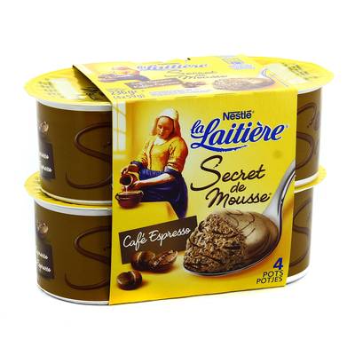 La laitière Secret de mousse café, 4x12cl