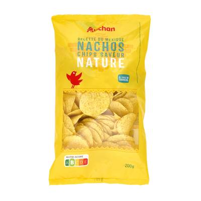 Auchan Chips nachos nature, 200g