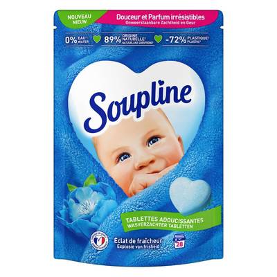 Soupline Tablettes Adoucissantes Éclat de Fraîcheur, 28 pièces