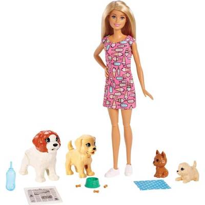 0887961691290 - Barbie - Mattel - Coffret barbie et ses chiens