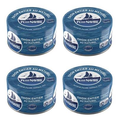Petit Navire Thon entier au naturel Albacore, Lot de 2x2x93g