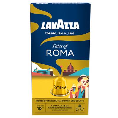 Lavazza Capsules de café Tales of Italy Roma compatibles Nespresso, 10 capsules
