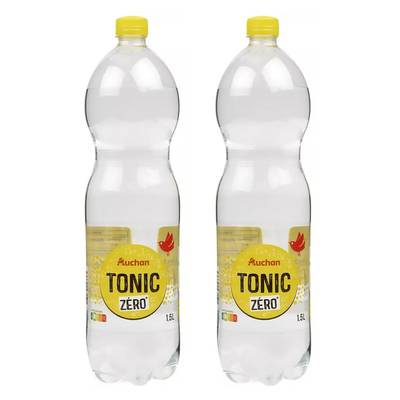 Auchan Soda tonic zéro, Lot de 2x1,5L