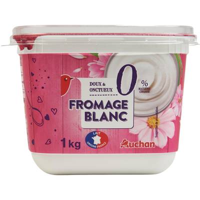 Auchan Fromage blanc 0%mg, 1kg