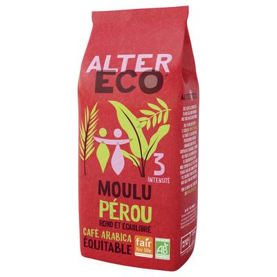 Alter Eco - Commerce Equitable Café moulu Arabica Bio du Pérou, 260g