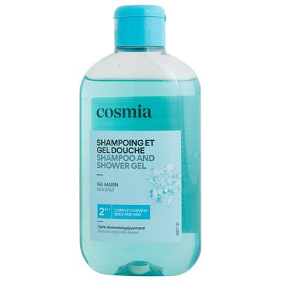 COSMIA Shampooing et douche 2en1 sel marin, 250ml