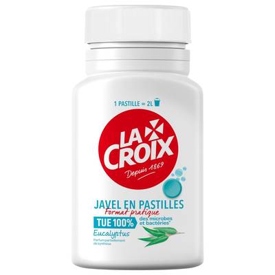 La Croix Javel en Pastille 5en1 Désinfectant Fraîcheur Eucalyptus, 40 pastilles