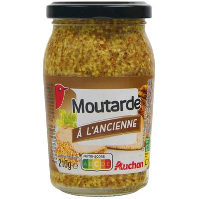 Auchan Moutarde à l'ancienne, 210g