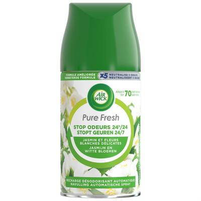 Air Wick Recharge Freshmatic Jasmin et Fleurs Blanches Délicates, 250ml