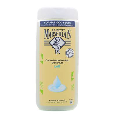 Le Petit Marseillais Gel Douche & Bain Crème Lait, 650ml