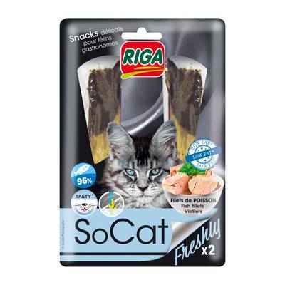 Riga Socat Filets de Thon Freshly - Friandise pour chat, 2x12,5g
