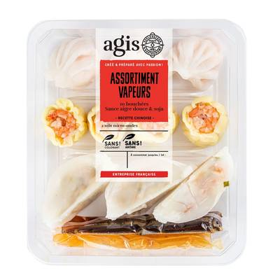 Agis Assortiment Vapeur Bouchée Chinoises, 240g
