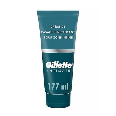Gillette Crème à Raser et Nettoyante Zone Intime Aloe Vera, 177ml