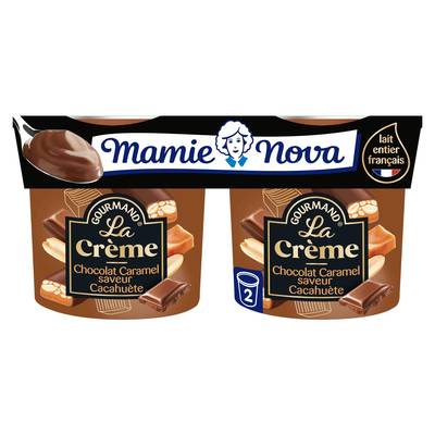Mamie Nova Crème chocolat caramel cacahuètes, 2x150g