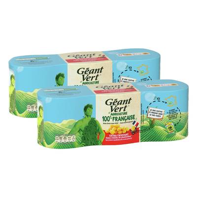 Géant Vert Maïs doux extra croquant, Lot de 2x3x140g