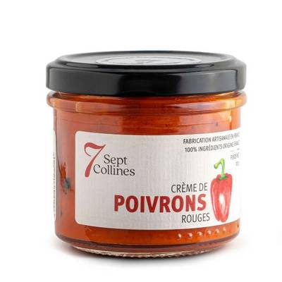 Sept Collines Crème de poivrons rouges - Conserverie Artisanale, 100g