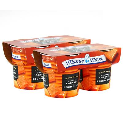 Mamie Nova Gourmand caramel et beurre salé, 2 packs de 2x150g