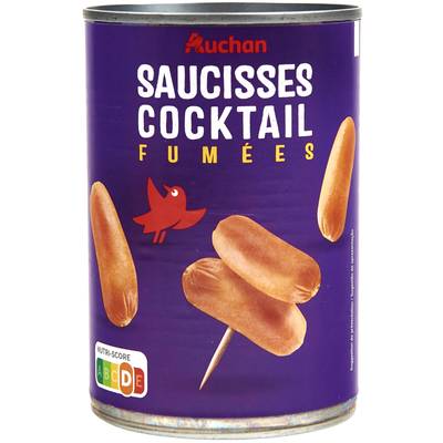 Auchan Saucisses cocktail nature, 240g