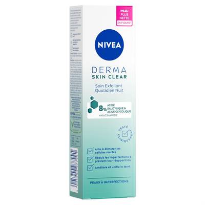 Nivea Soin exfoliant quotidien nuit Derma Skin Clear, 40ml