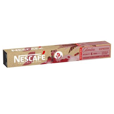 Nescafé Farmers Origins  Café Colombia Espresso Decaffeinato - intensité 6, 10 capsules