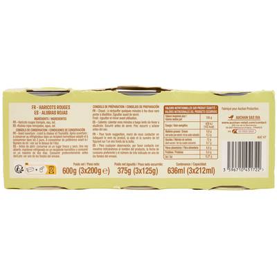 3596710399291 - Auchan - Haricots rouges