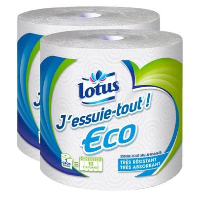 Lotus Essuie tout Resist Eco bobine, Lot de 2x1  rouleau
