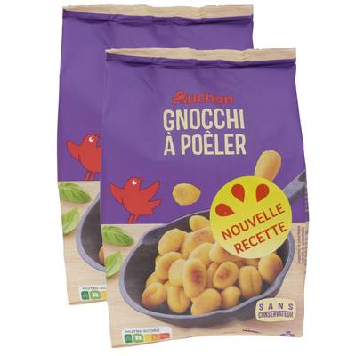 Auchan Gnocchi à Poêler, Lot de 2x300g