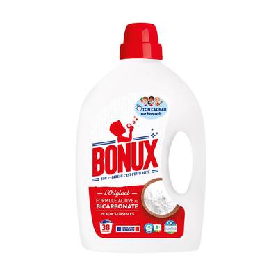 Bonux Lessive liquide L'Original, 38 lavages, 1,9L