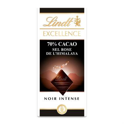 Lindt TABLETTE EXCELLENCE 70% SEL D'HIMALAYA, 100G