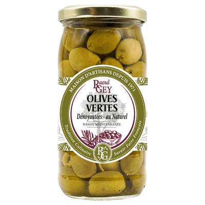 Raoul Gey Olives Vertes Dénoyautées au Naturel, 190g
