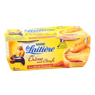 La laitière Crème aux oeufs sur lit de caramel, 4x100g