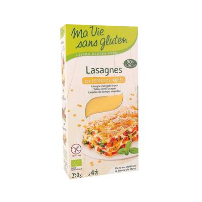 Ma Vie Sans Gluten Lasagne aux lentilles jaunes bio sans gluten, 250g