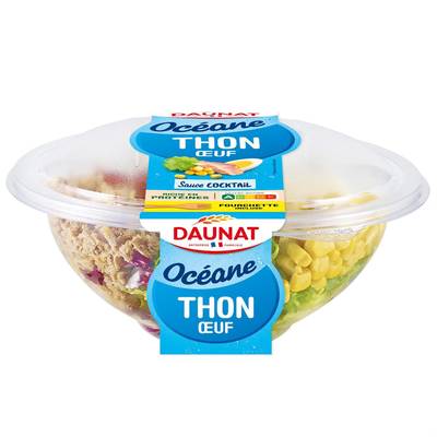 DAUNAT Salade Océane Thon Crudité, 250g