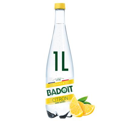 Badoit Eau minérale aux arômes naturels de citron, 1L