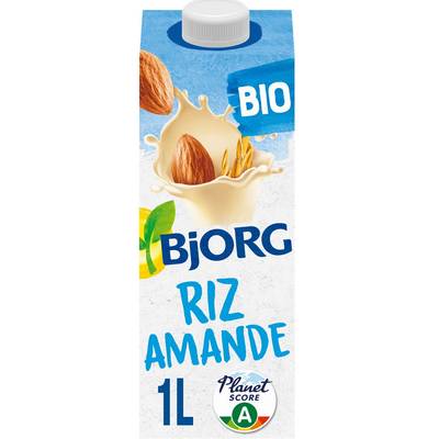 Bjorg Riz Amande Sans Sucres Ajoutés Boisson Végétale Bio, 1L