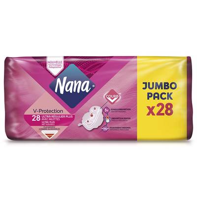 Nana Serviettes hygiéniques Ultra Régulier, 28 pièces