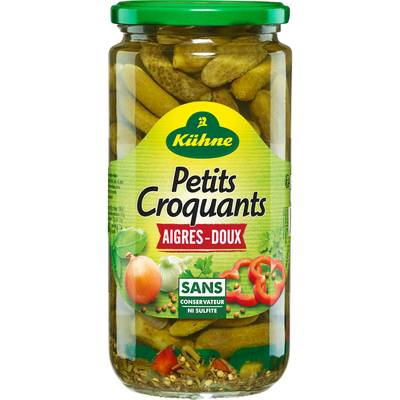 Kühne Cornichons Petit Croquants Aigre Doux, 360g