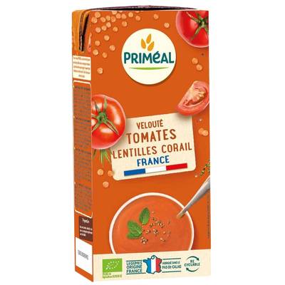 Priméal Velouté de tomates et lentilles corail bio Origine France, 33cl