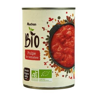 Auchan BIO Pulpe de tomates Bio, 400g