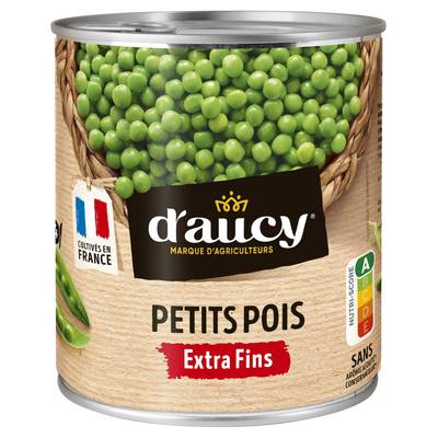 D'aucy Petits pois extra fins, 560g