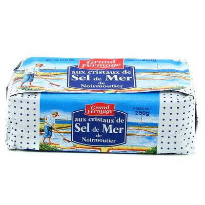 Grand Fermage Beurre aux cristaux de sel de mer de Noirmoutier, 250g