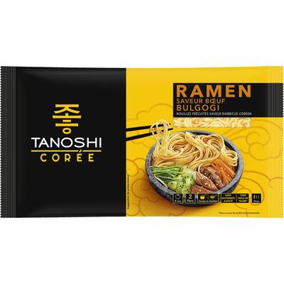 Tanoshi - Corée Ramen Nouilles Coréennes Bulgogi Saveur Boeuf, 366g
