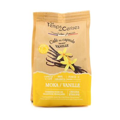 Le Temps des Cerises Capsule Café saveur Vanille, 10 capsules