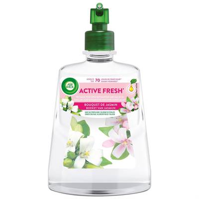 Air Wick Recharge bouquet de Jasmin sans Gaz Active Fresh 24h24, 220ml