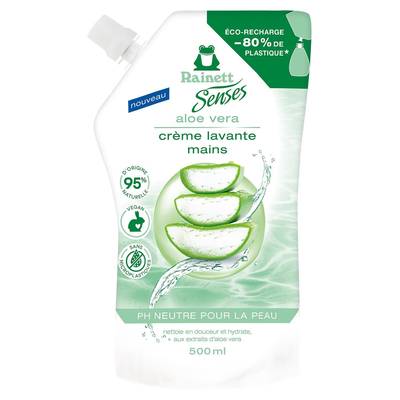 Rainett Savon Liquide Recharge Mains Aloe Vera, 500ml
