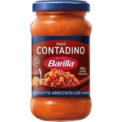 Barilla Sauce Ragu Alla Contadino au Porc et Vin Rouge, 300g