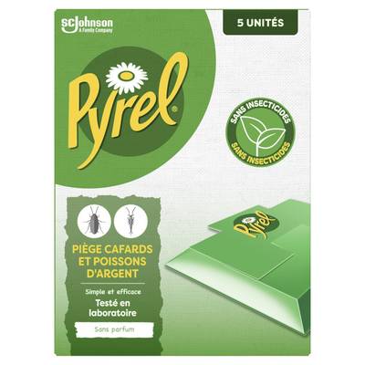 Pyrel Pièges cafard et poissons d'argent sans parfum, 5 pièces