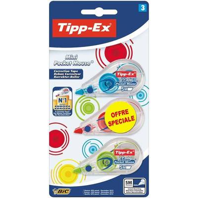 Tipp-ex Ruban correcteur mini pocket mouse fashion 6 mm x 5 m, 3  rubans